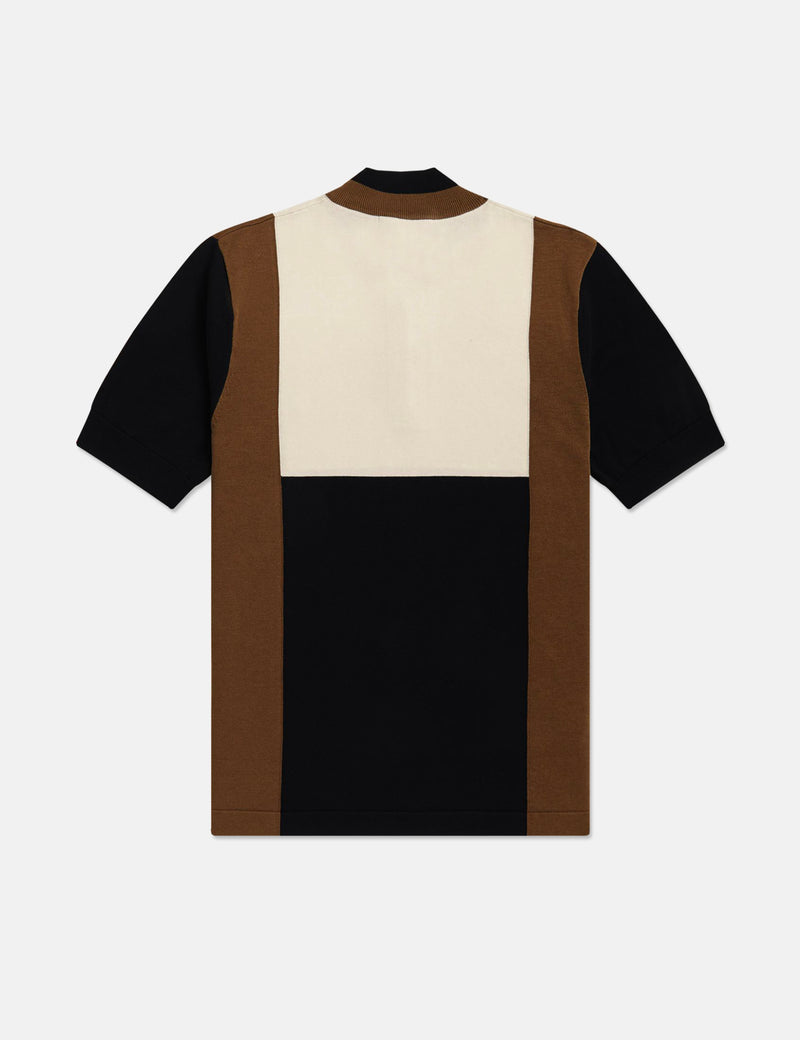 Fred Perry Knitted Cycling Top - Noir/Shaded Stone