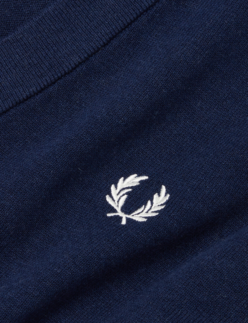Fred Perry Cardigan à manches à liseré - Bleu marine français