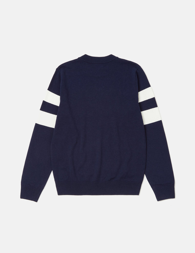 Fred Perry Tipped Sleeve Rundhalsausschnitt - Französisches Marineblau