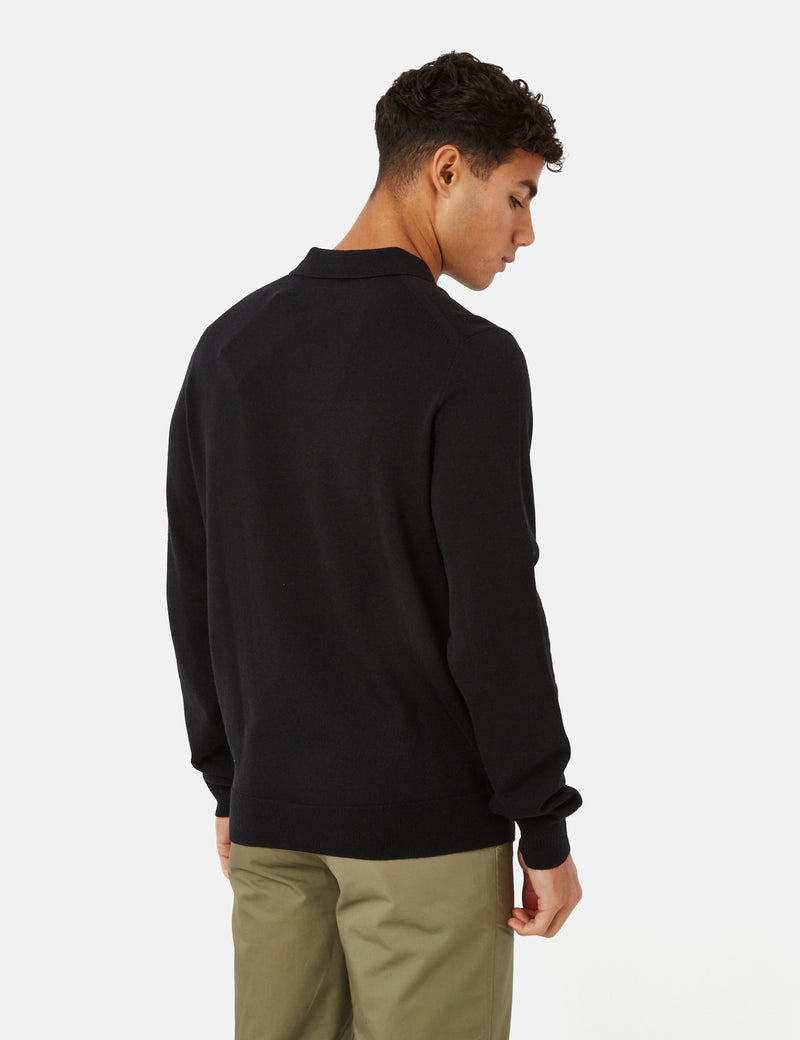 Fred Perry Knitted Shirt - Black