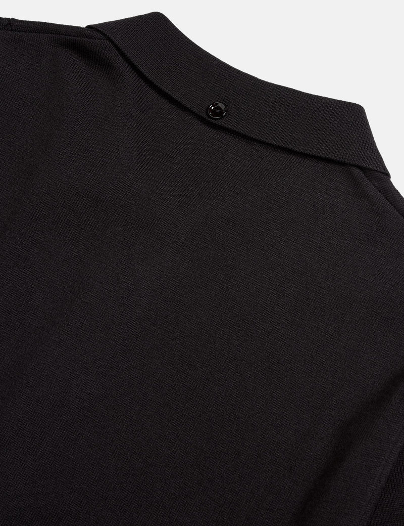 Fred Perry Re-issues S/S Cable Knitted Shirt - Black