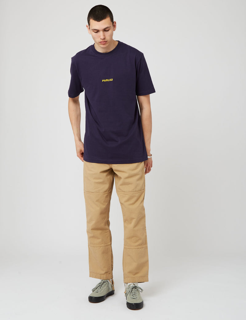 Parlez Ladsun T-Shirt - Navy Blue/Yellow