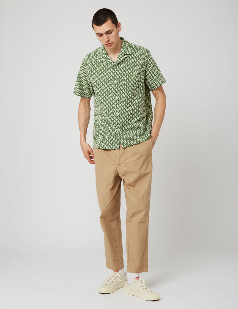 Portuguese Flannelフォークロア3SSシャツ-グリーン