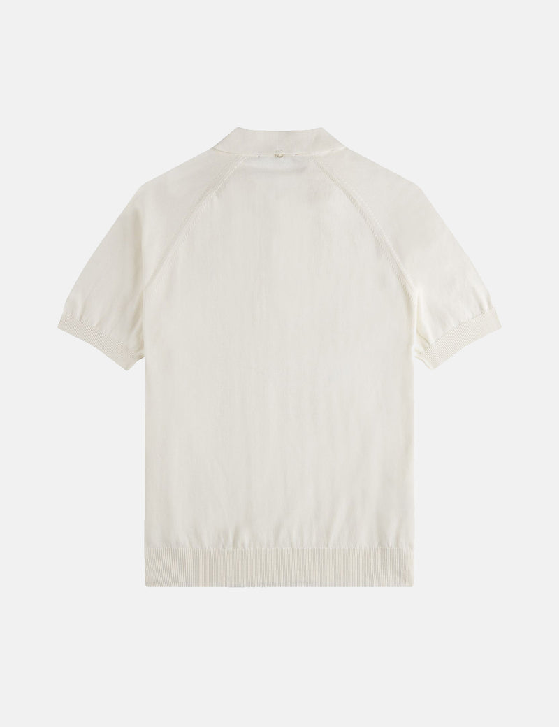 Fred Perry Chemise En Tricot À Manches Raglan - Blanc Neige