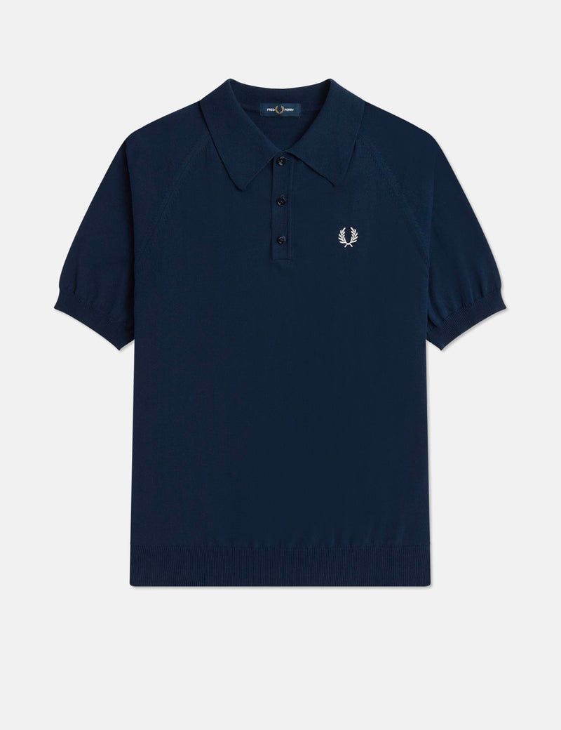 Fred Perry Chemise En Tricot À Manches Raglan - Bleu Marine