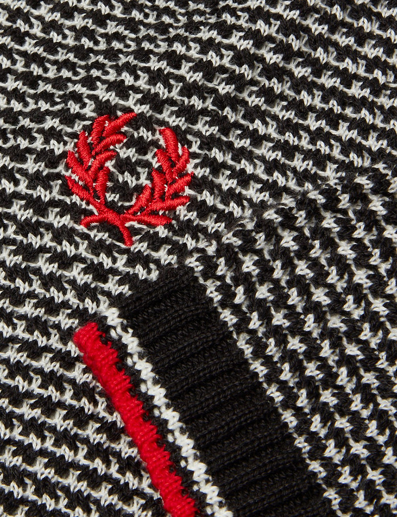 Fred Perry Texture Knit Shirt - Black