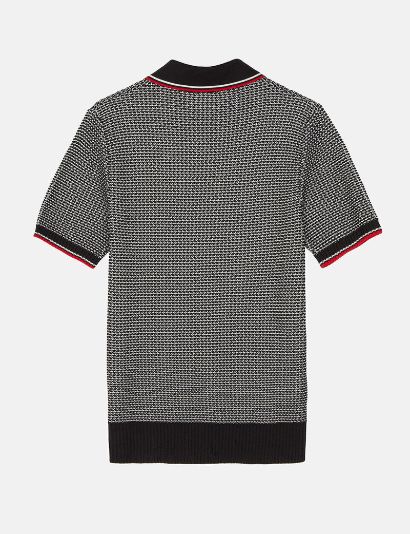 Fred Perry Texture Knit Shirt - Black