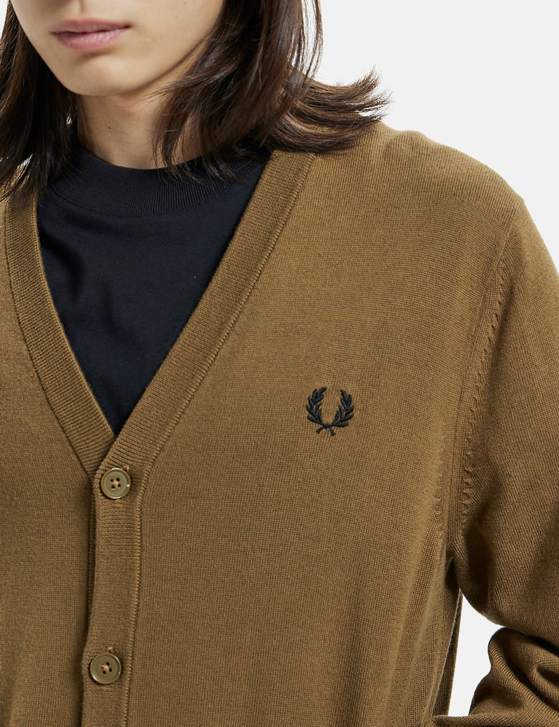 Fred Perry Classic Cardigan - Shaded Stone Brown