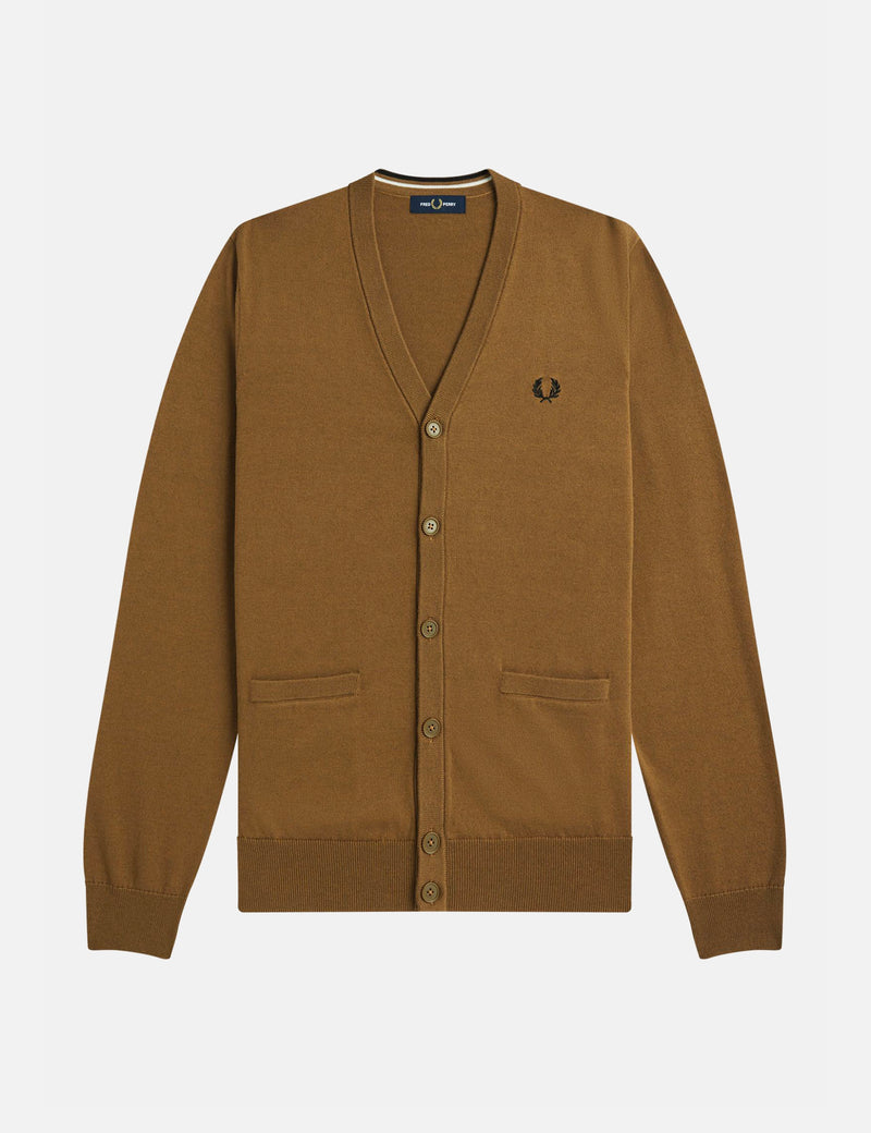 Fred Perry Classic Cardigan - Shaded Stone Brown