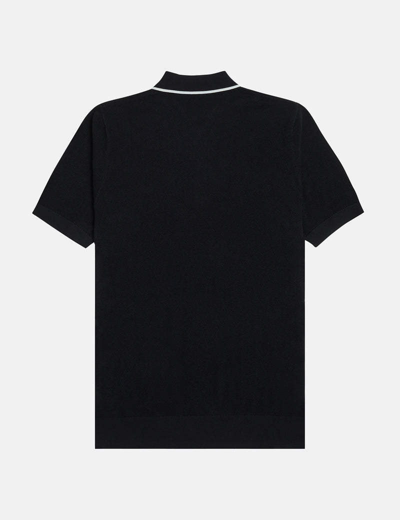 Polo Fred Perry Tipped Tricoté - Noir