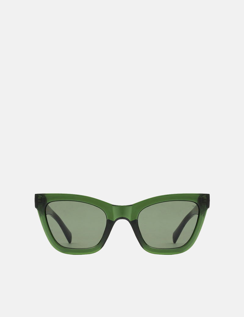 A. Kjaerbede Big Kanye Sunglasses - Dark Green Transparent