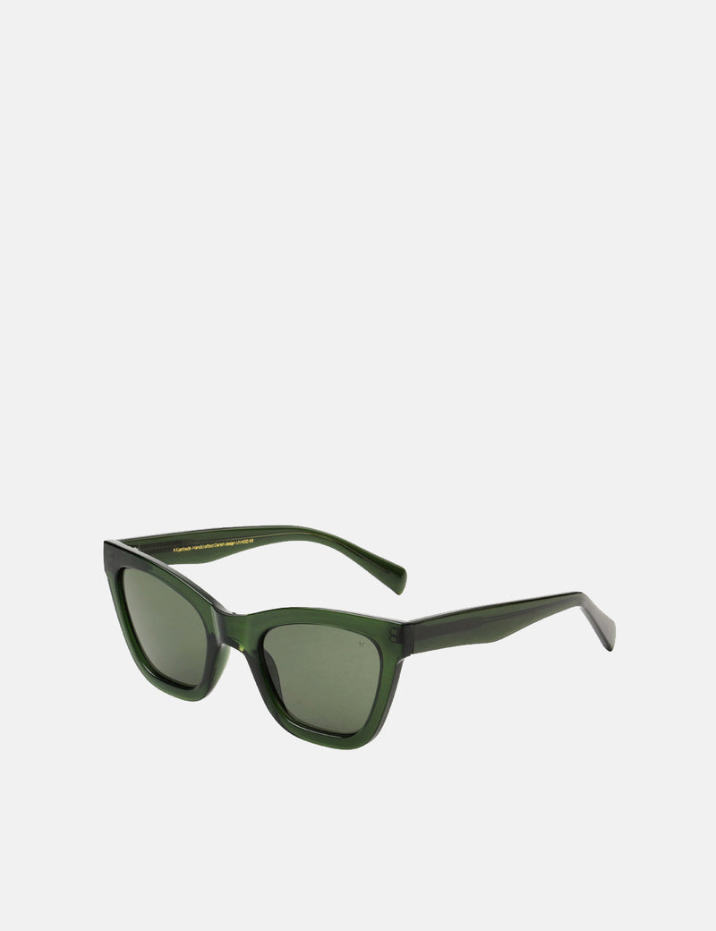 A. Kjaerbede Big Kanye Sunglasses - Dark Green Transparent
