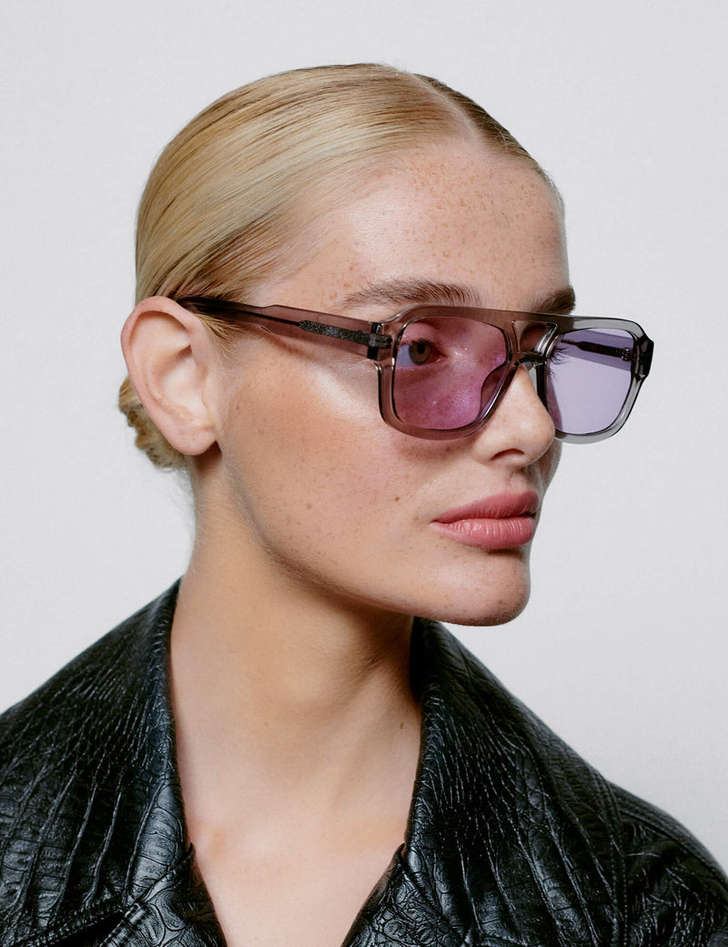 A. Kjaerbede Kaya Sunglasses - Grey Transparent