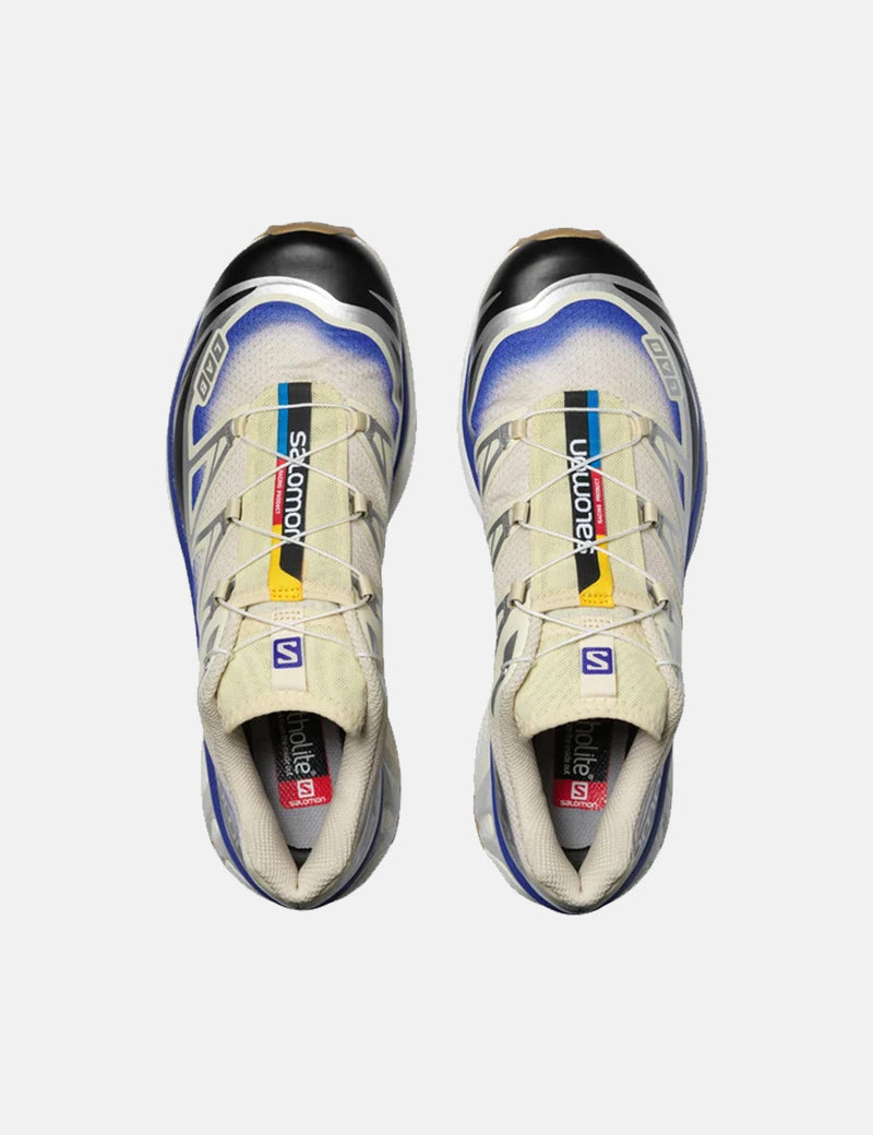 SalomonXT-6スカイライントレーナー-漂白された砂/まばゆいばかりの青/黒