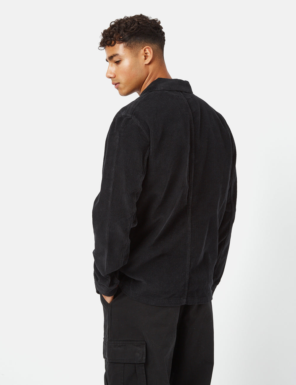 Portuguese Flannel Labura Jacket (Cord) - Black | URBAN EXCESS.