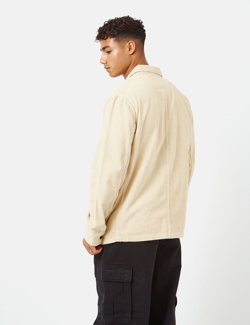 Portuguese Flannel Labura Chore Jacket (Cord) - Cream Beige