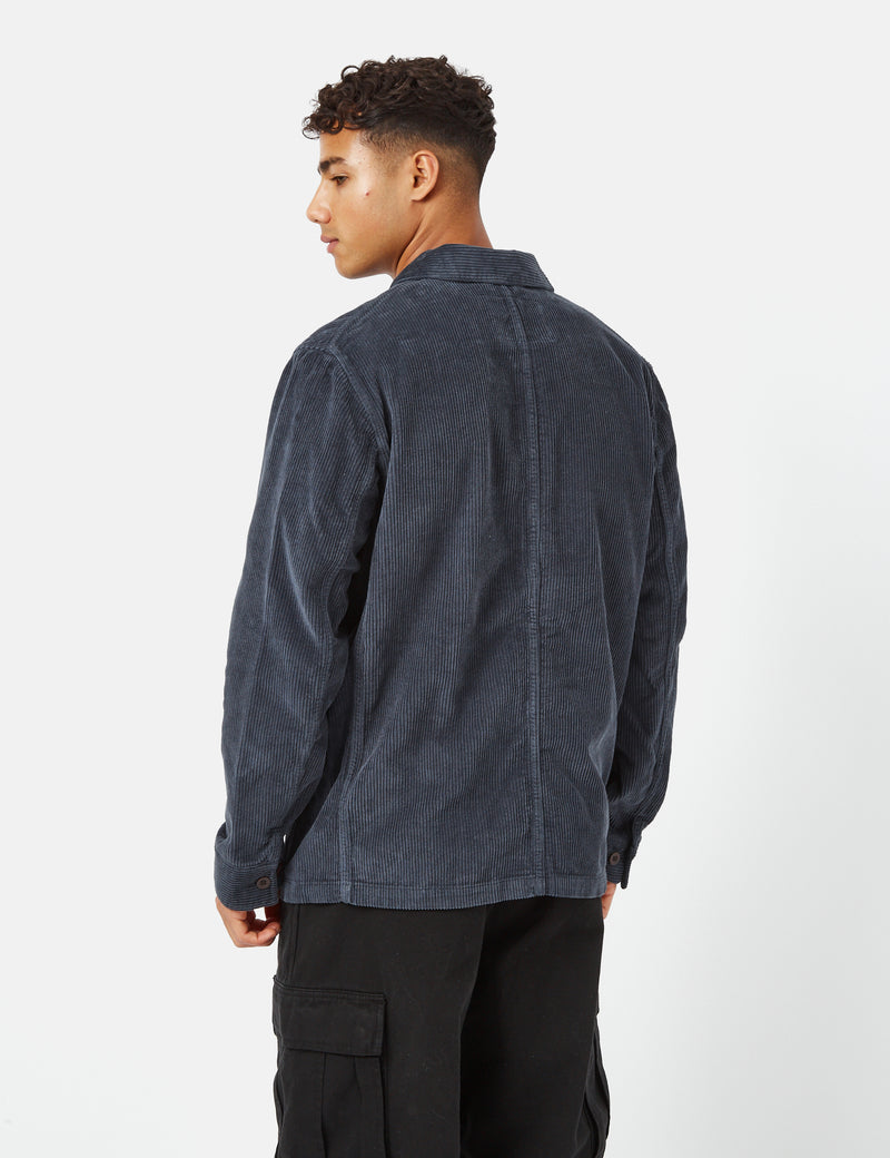 Portuguese Flannel Labura Workwear Jacket (Cord) - Navy Blue