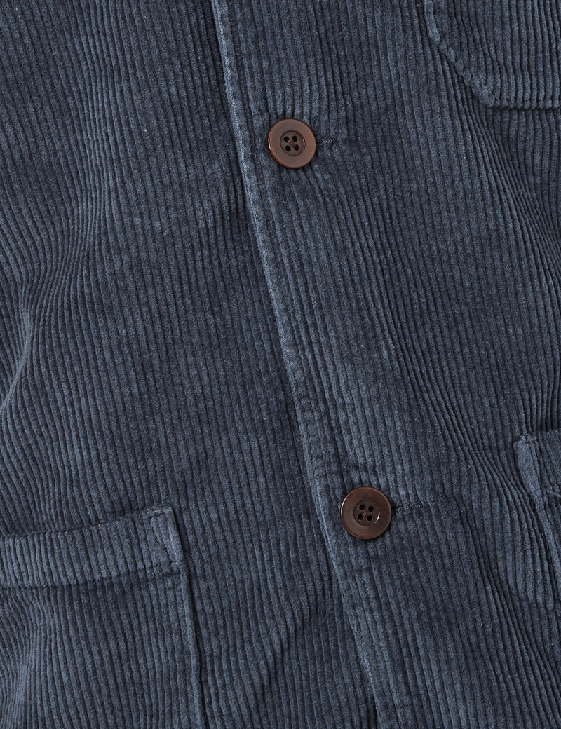 Portugiesisch Flanell Labura Arbeitskleidung Jacke (Cord) - Marine-Blau
