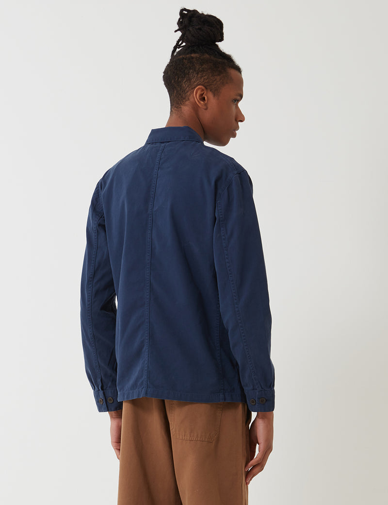 Portuguese Flannel Labura Workwear Jacket - Navy Blue | URBAN EXCESS.