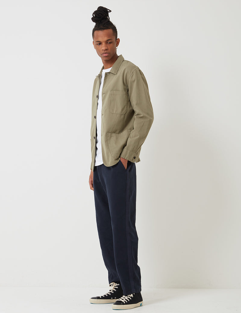 Portuguese Flannel Labura Workwear Jacket (Cotton) - Olive Green