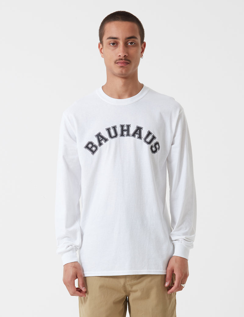 Stu Gazi Long Sleeve Bauhaus T-Shirt - White