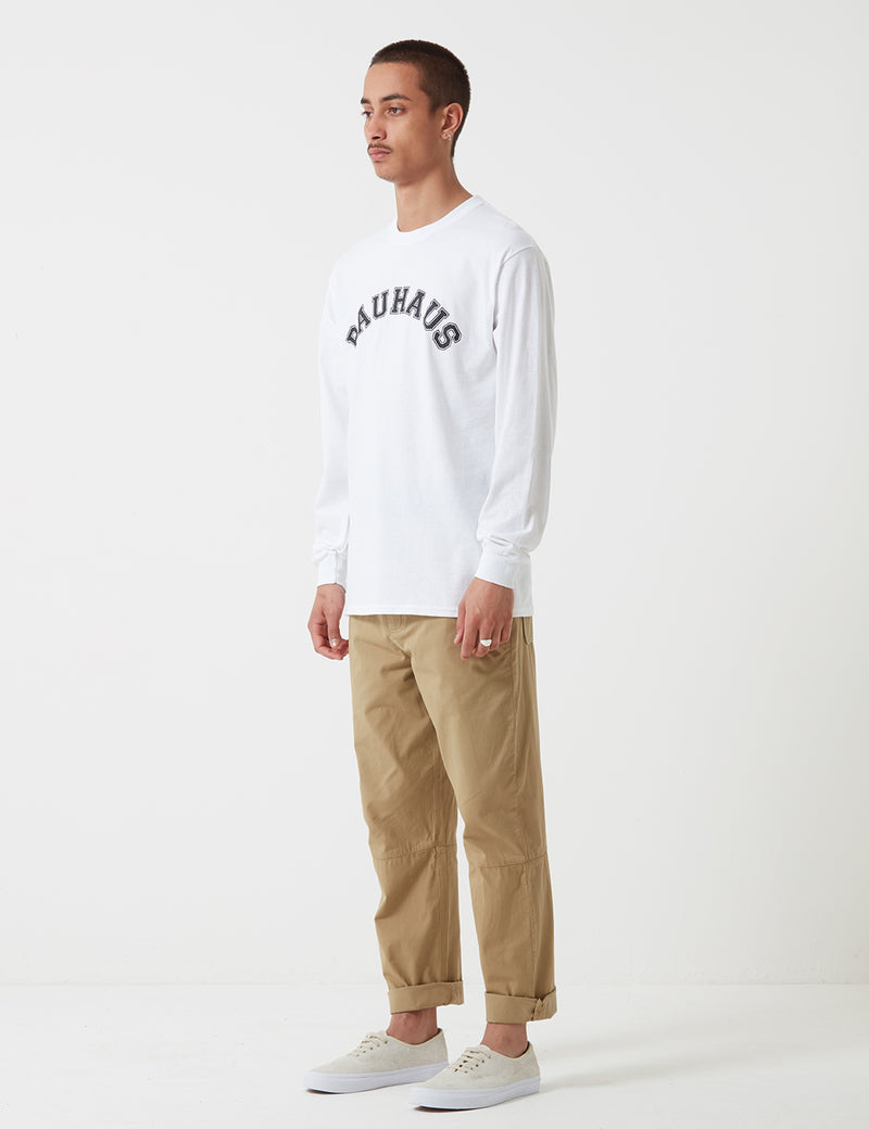 Stu Gazi Long Sleeve Bauhaus T-Shirt - White
