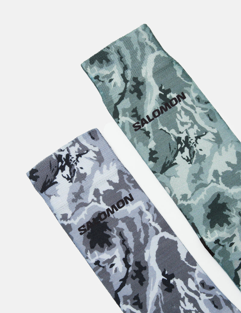 Salomon Relief Crew Socks (2-Pack) - Lily Pad/Black
