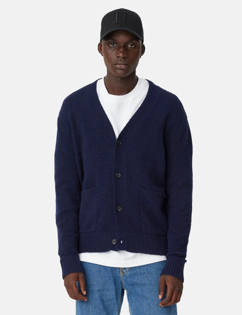 Cardigan Les Deux Floyd (Laine Mixte) - Bleu Marine Foncé