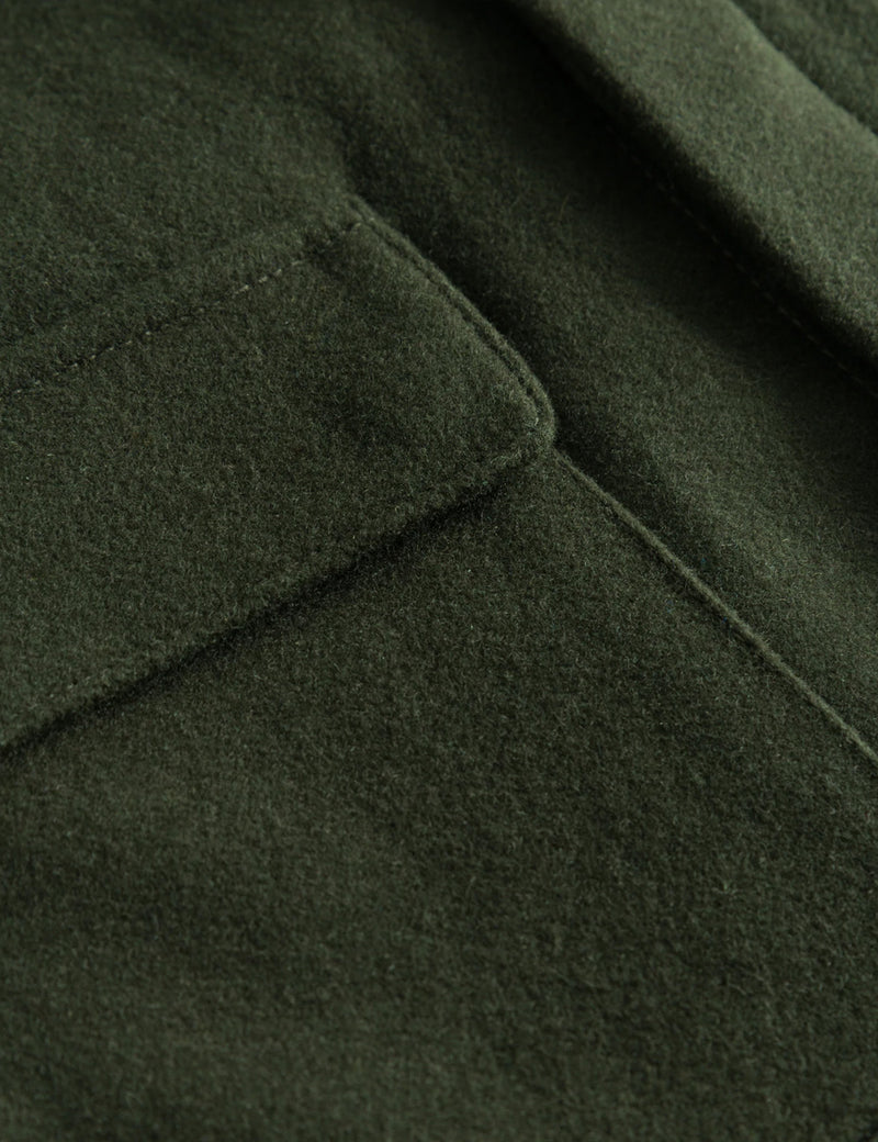 Les Deux Marseille Wool Jacket - Olive Night Green