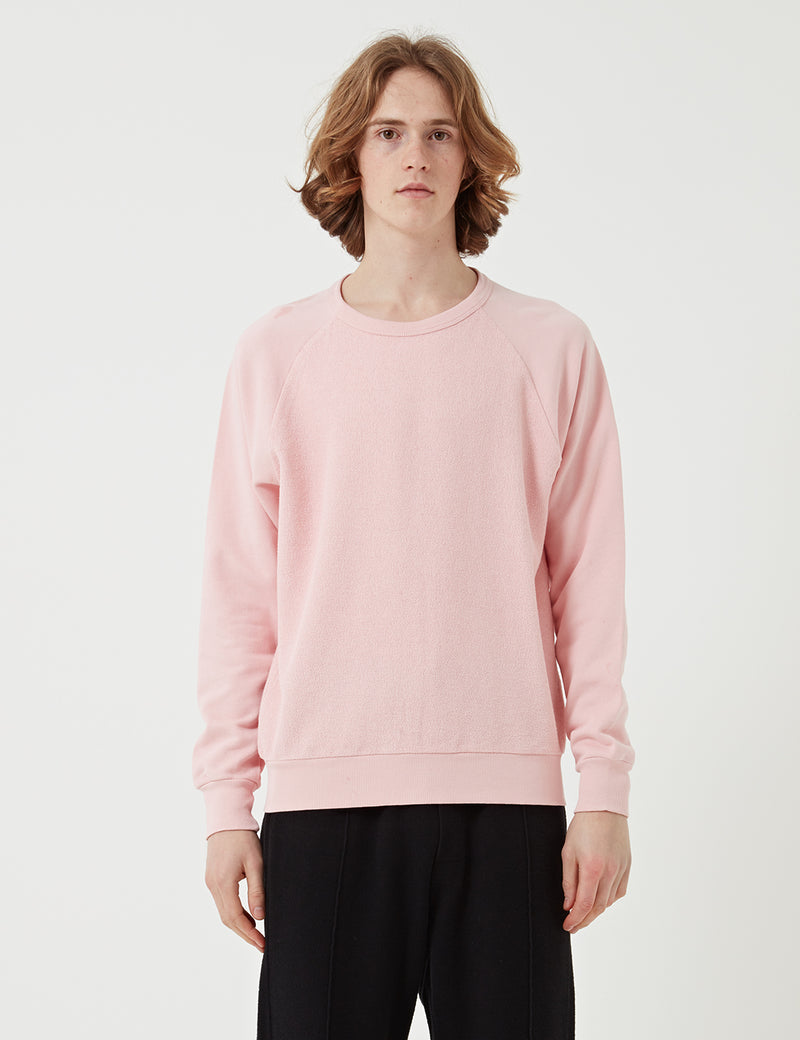 Les Basics 르 루프백 스웻 셔츠-핑크