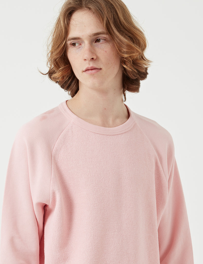 Les Basics 르 루프백 스웻 셔츠-핑크