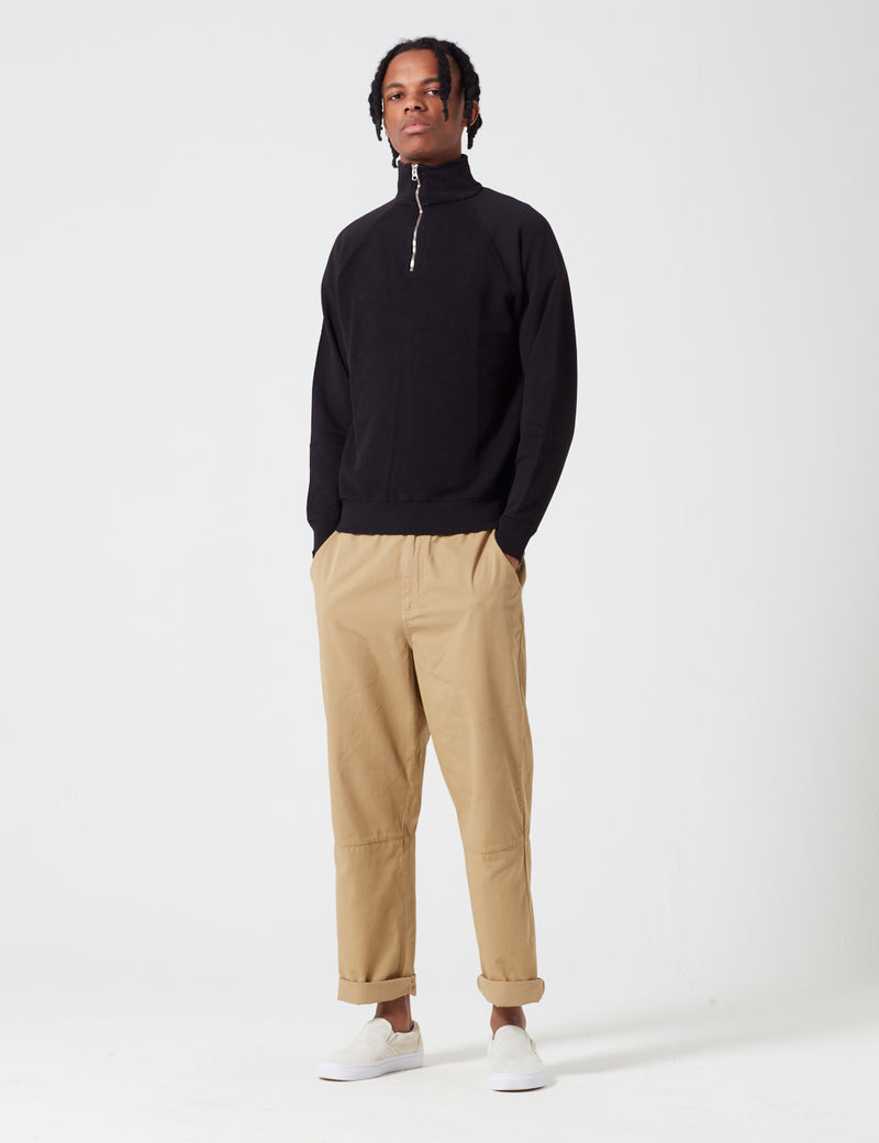 Les Basics Le Zip Loopback Sweatshirt - Black