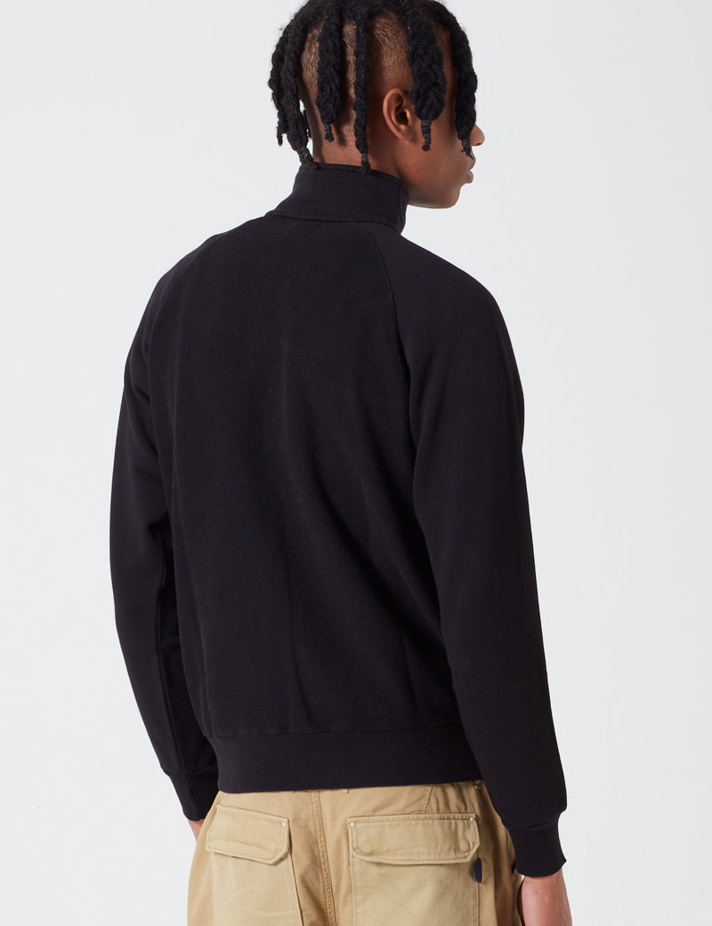 Les Basics Le Zip Loopback Sweatshirt - Black
