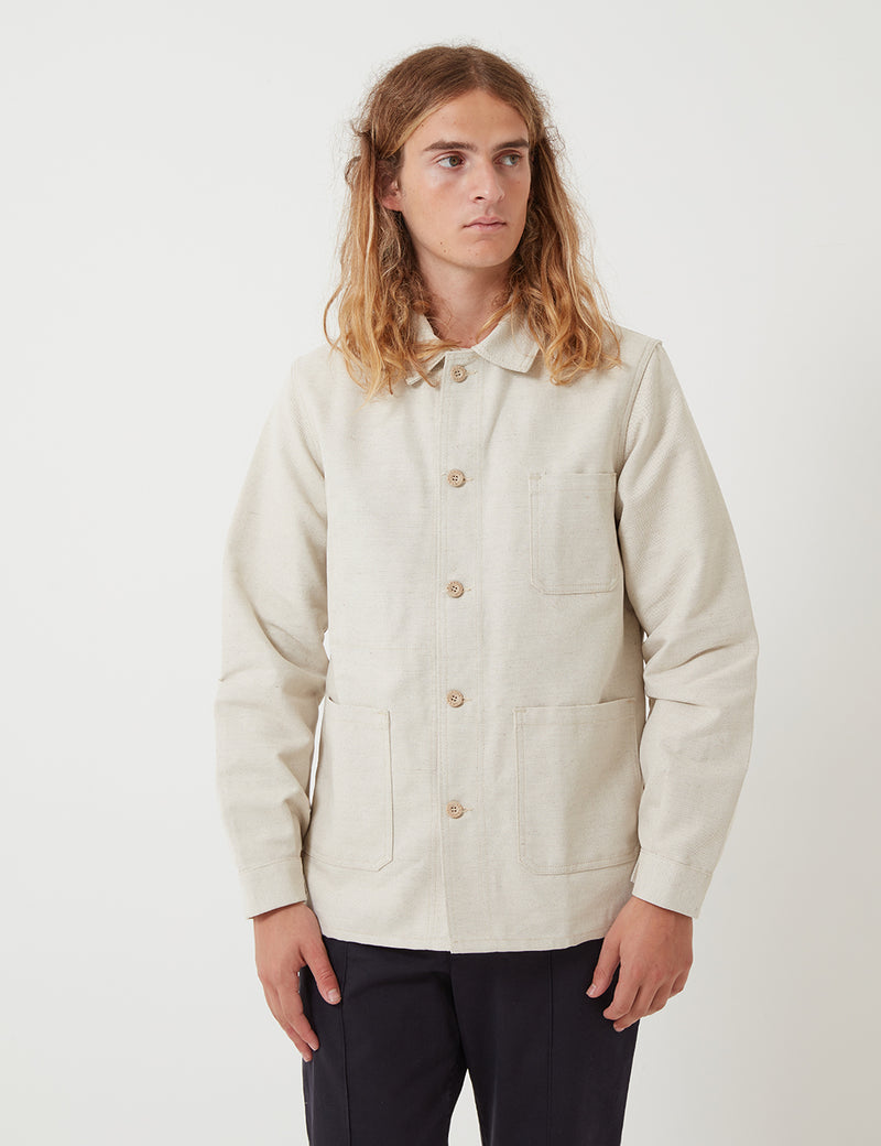 Le Laboureur French Workwear Jacket (Linen) - Beige