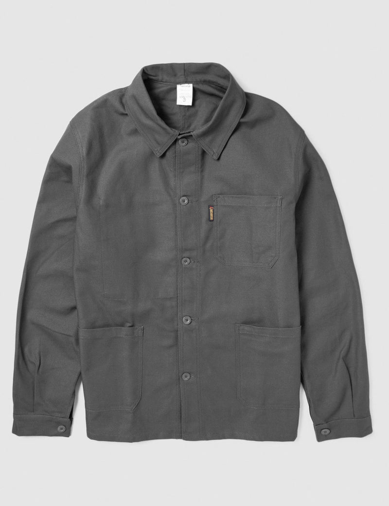Le Laboureur Cotton Work Jacket Charcoal Grey URBAN
