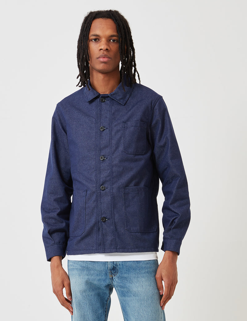 Shop Le Laboureur Denim Work Jacket - Indigo | URBAN EXCESS.