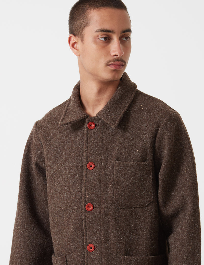 Veste de travail en laine Le Laboureur - Marron