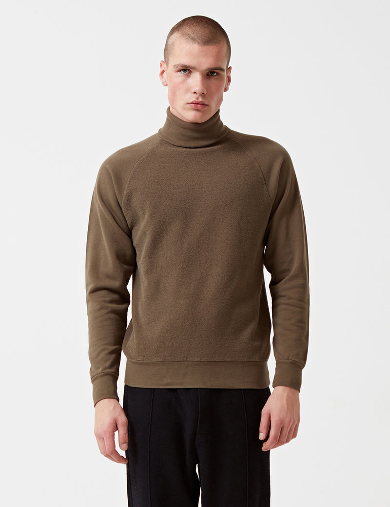 Sweat Les Basics Le Roll Neck - Army Green