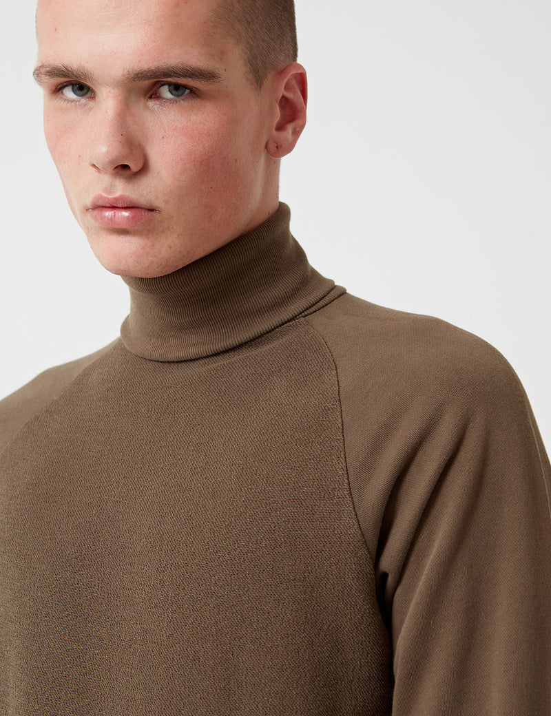 Sweat Les Basics Le Roll Neck - Army Green