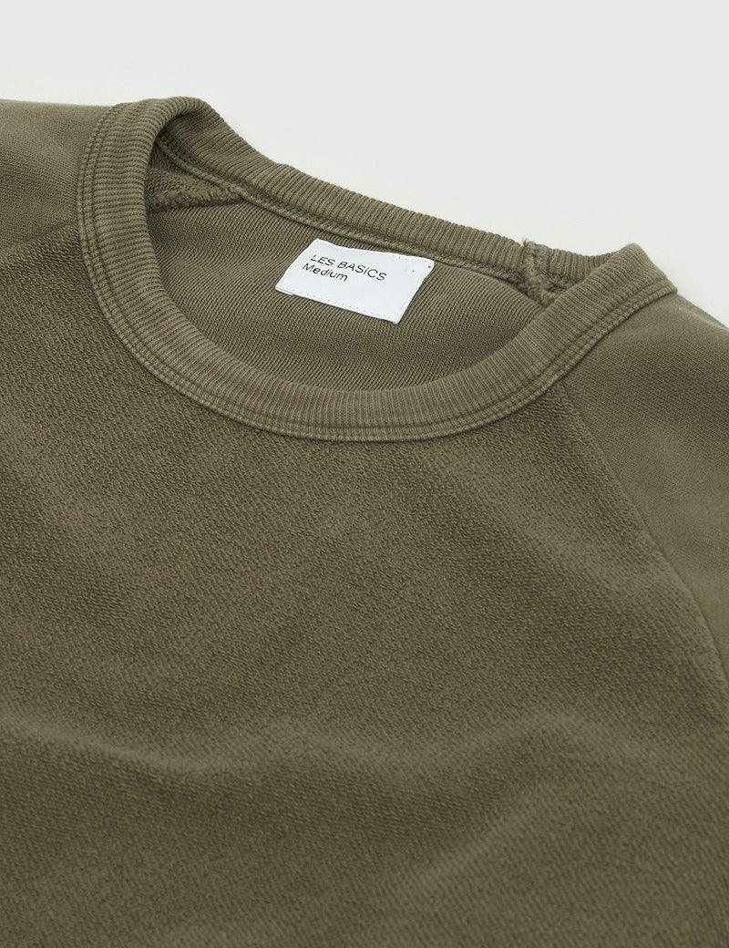 Les Basics Le Loopback Sweatshirt - Armee-Grün