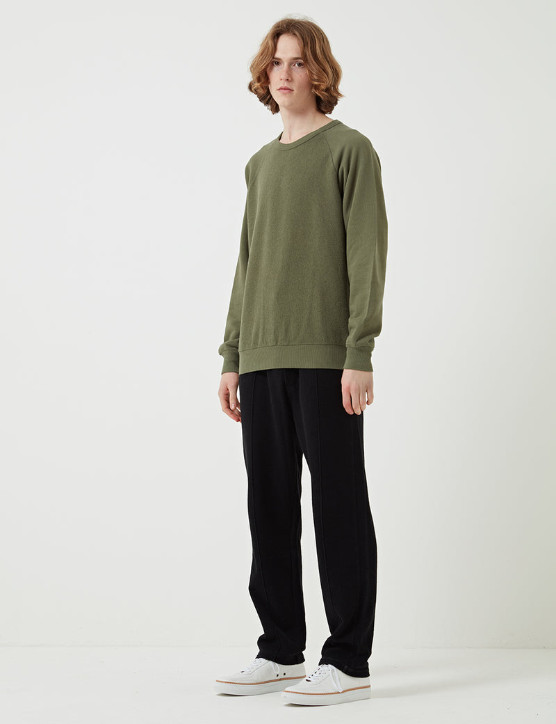 Les Basics Le Loopback Sweatshirt Ever Green URBAN EXCESS