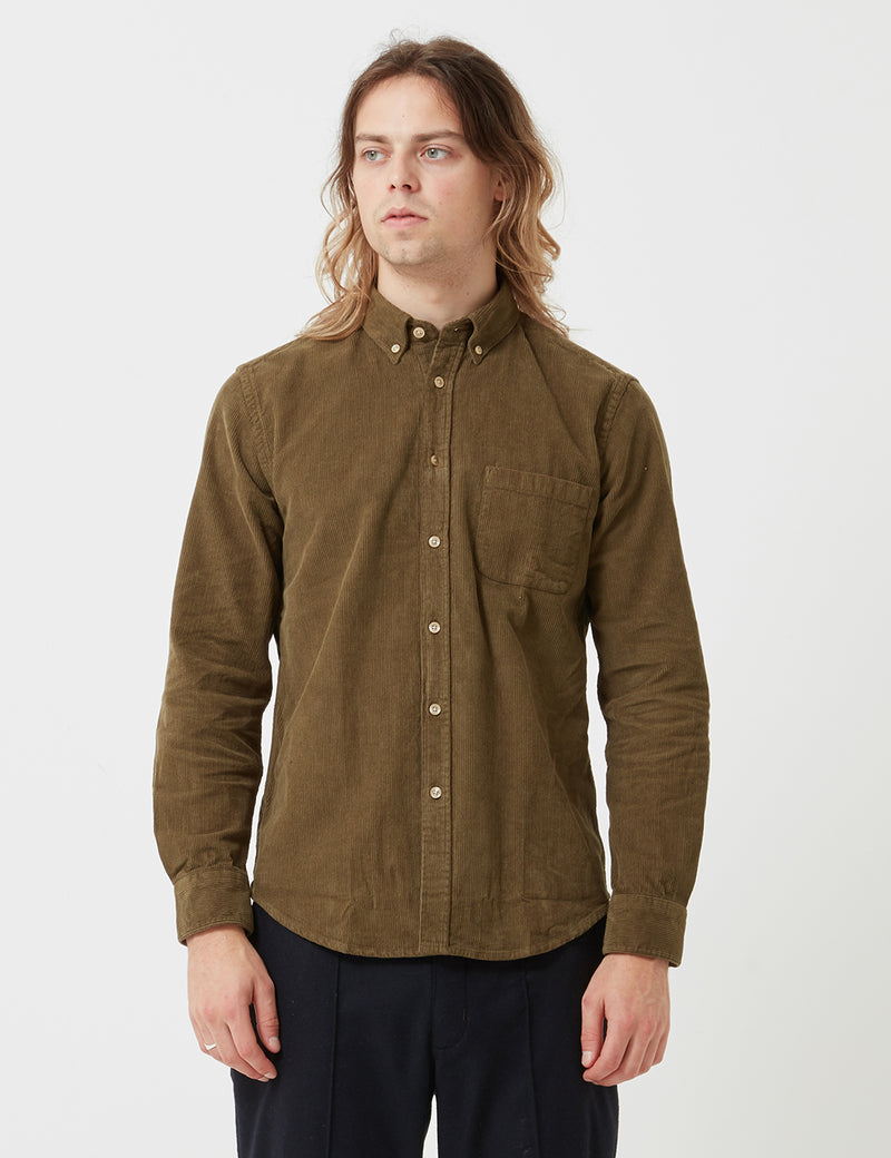 Portuguese Flannel 로보 셔츠 (코드)-올리브 그린