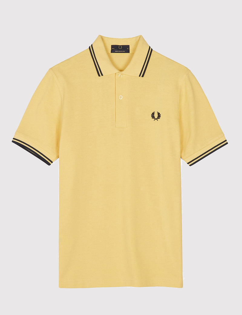 Fred Perry Twin Tipped Polo Shirt - Ice Lemon Yellow