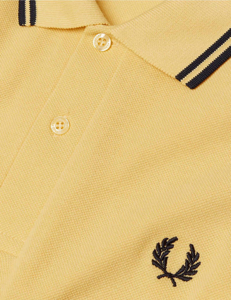 Fred Perry Twin Tipped Polo Shirt - Ice Lemon Yellow