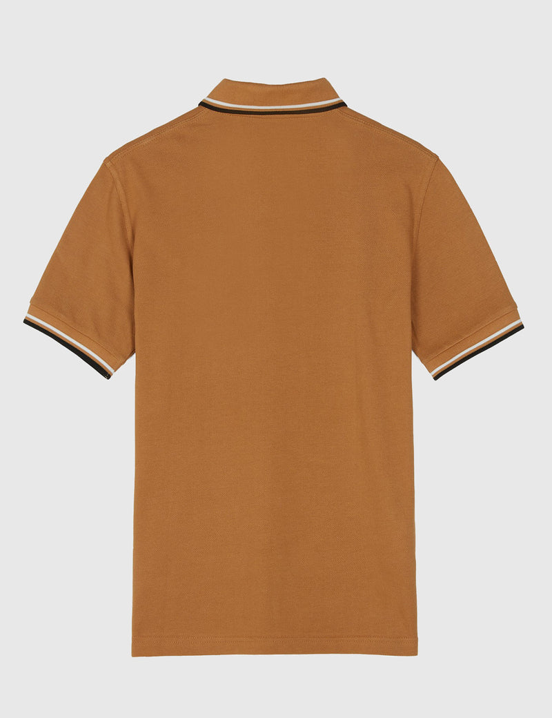 Fred Perry Twin Tipped Polo Shirt - Caramel