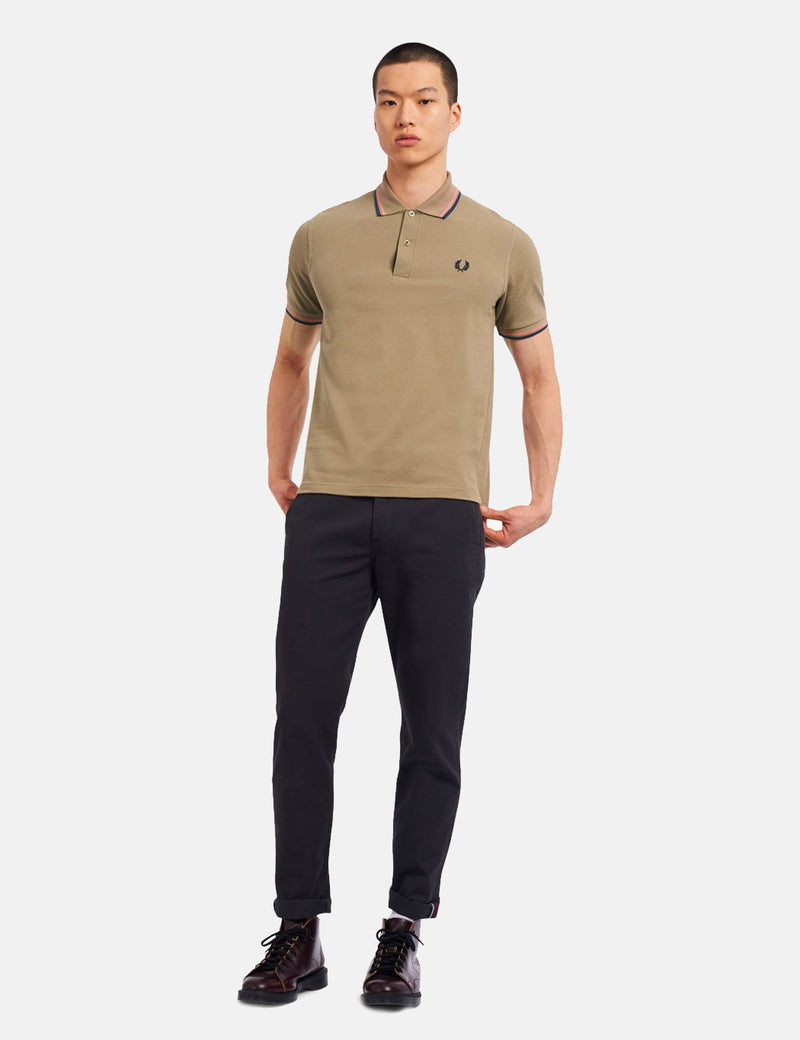 Fred Perry Re-issues Twin Tipped Polo Shirt - Sage Green