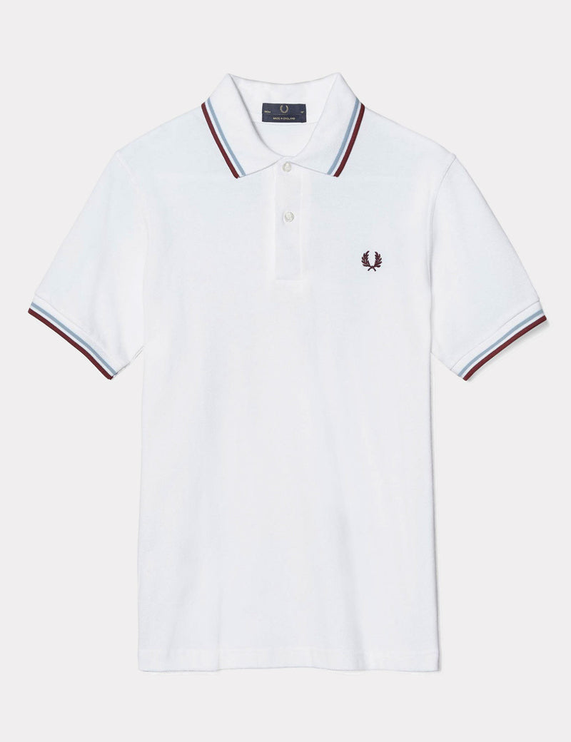 Fred Perry Twin Tipped Polo Shirt - White