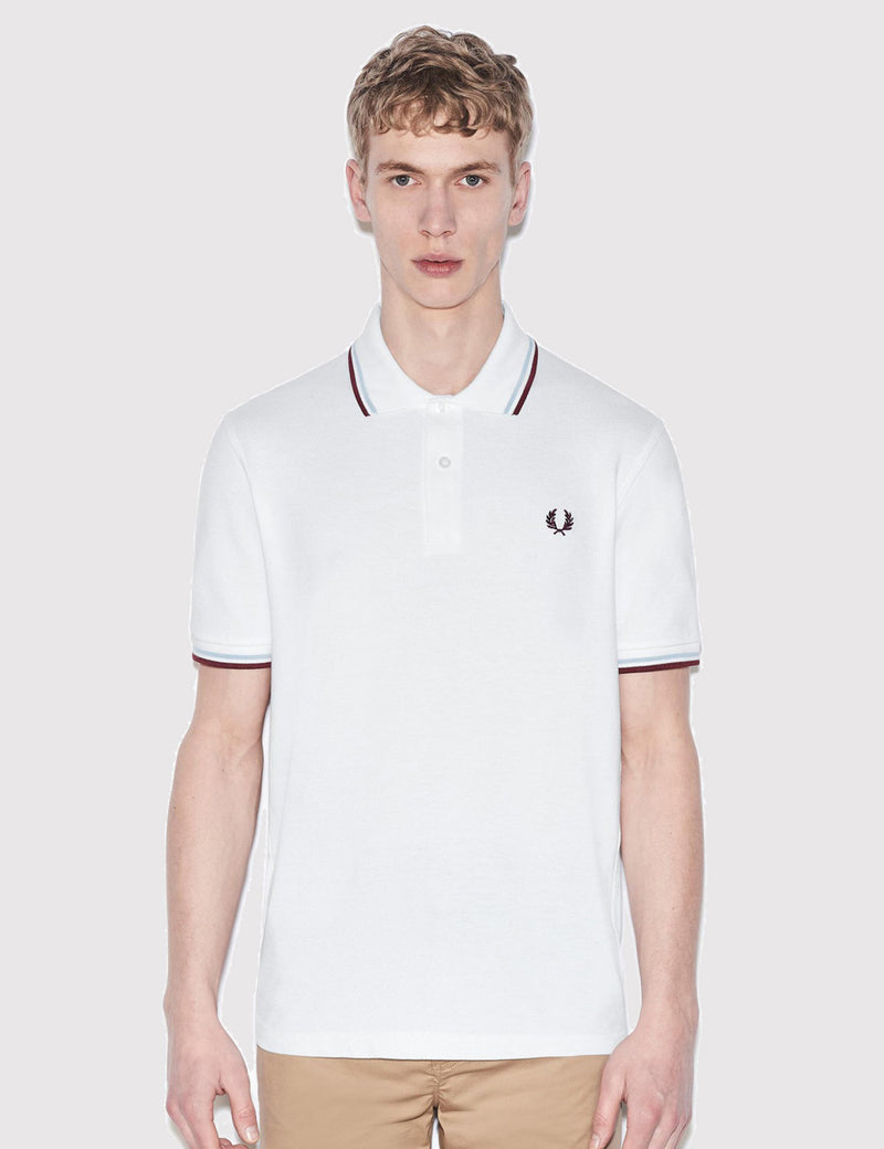 Fred Perry Twin Tipped Polo Shirt - White