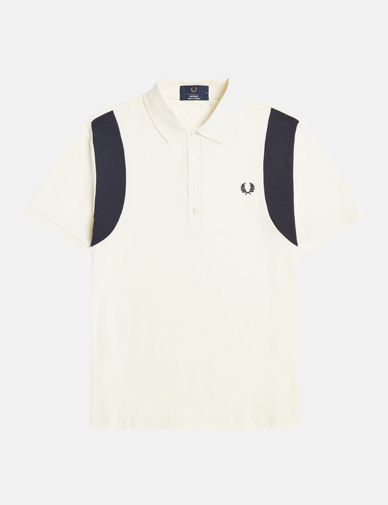 Fred Perry Reissuesがコントラストリブポロシャツを再発行-エクリュ