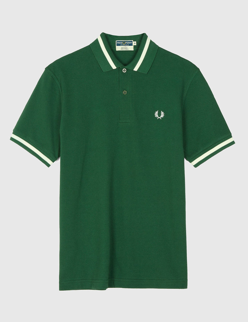 Fred Perry Single Tipped Polo Shirt - Tartan Green